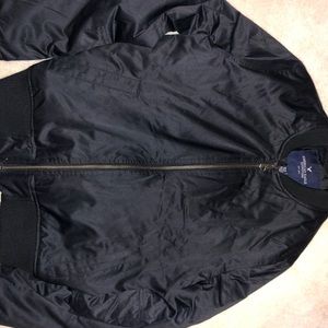 Black American Eagle Bomber Jacket